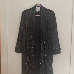 BB DAKOTA BLACK SEQUIN DUSTER